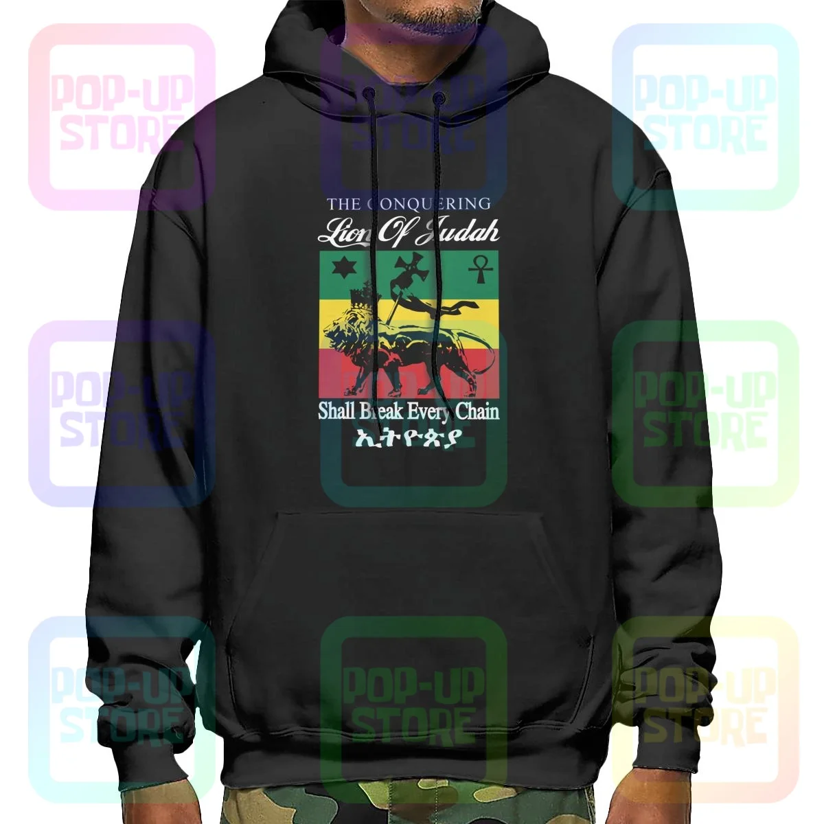 Худи Reggae Jah Rastafari Haile Selassie Vybz Kartel Lion Of juah свитшоты худи дизайн Harajuku |