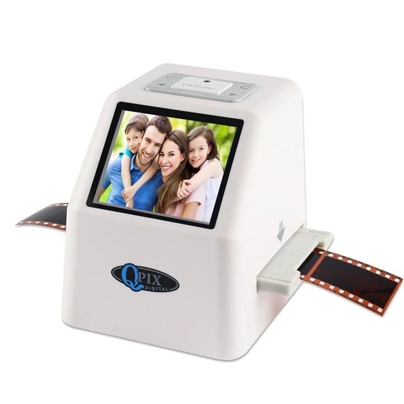 Escáner de película negativa portátil de 22 MP, convertidor de diapositivas de 35 mm, visor de imágenes digitales con pantalla LCD de 2,4" y software de edición incorporado