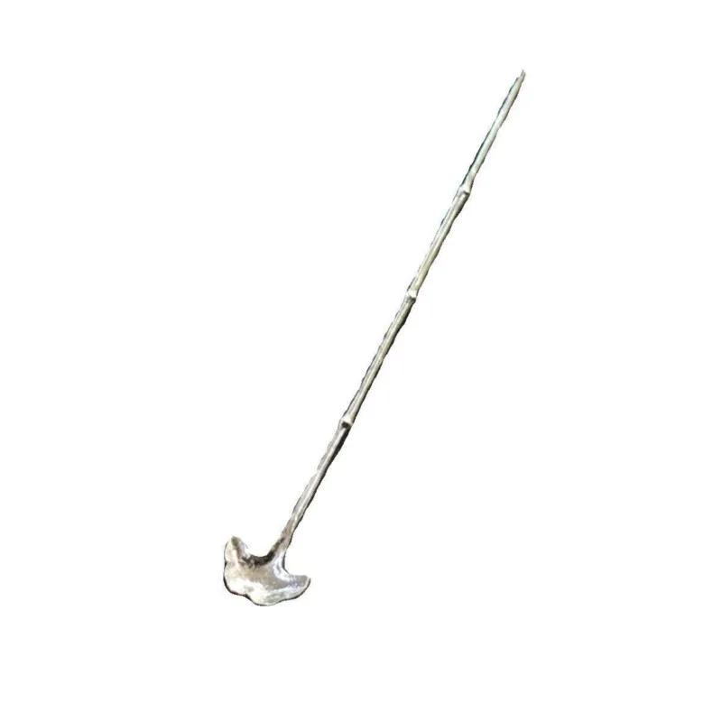 Chinese Handmade Silver Ginkgo Leaf Shaped Tea Spoon Tea Needle Integrated Scoop Spoon Ceremony Accessories ZF02