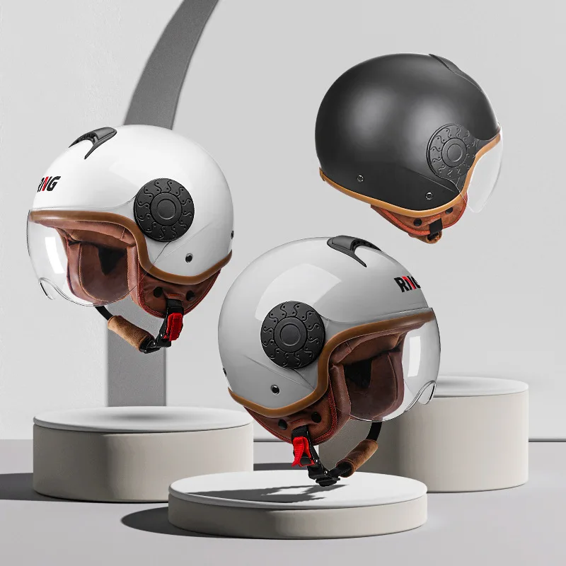 Casco Moto Scooter Beon Open Face 3/4 Moto Jet Vintage Retro Caschi Casco Caschi Moto Vintage