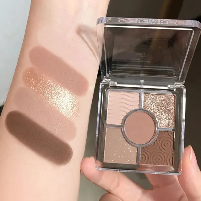 다양한 룩을 위한 자연스럽고 휴대용 5 색 포켓 아이섀도우