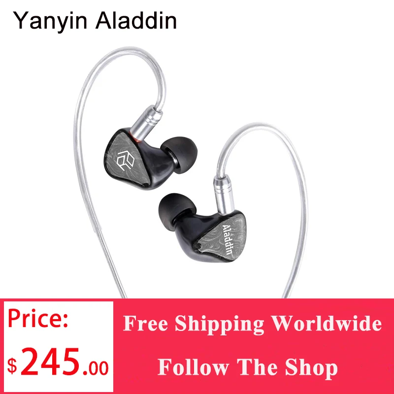 

Yanyin Aladdin in ear Earphone 1DD+3BA Hybrid Custom 3D High-End Monitor Studio Bass 2Pin 0.78mm Audiophile Musician Headphone