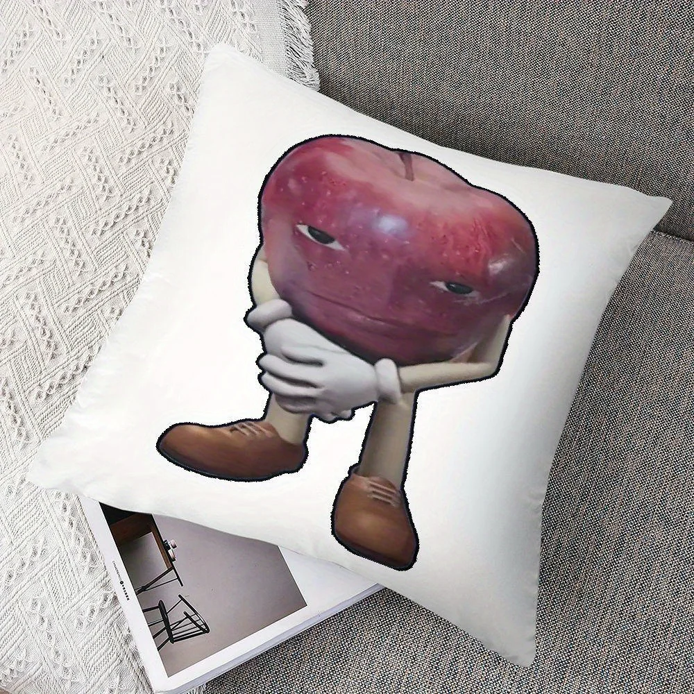 "Hand Holding Apple Embroidered Pillow Cover" - Unique Cushion Case for Home Decor, Ideal Gift for Those Who 5