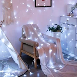 Luminous Waterproof Battery - Powered LED Fairy String Lights for Indoor & Outdoor Decor (Cold White)