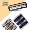 Manual razor blade universal men's portable 3-layer razor head two accessories wholesale washing three-in-one 3