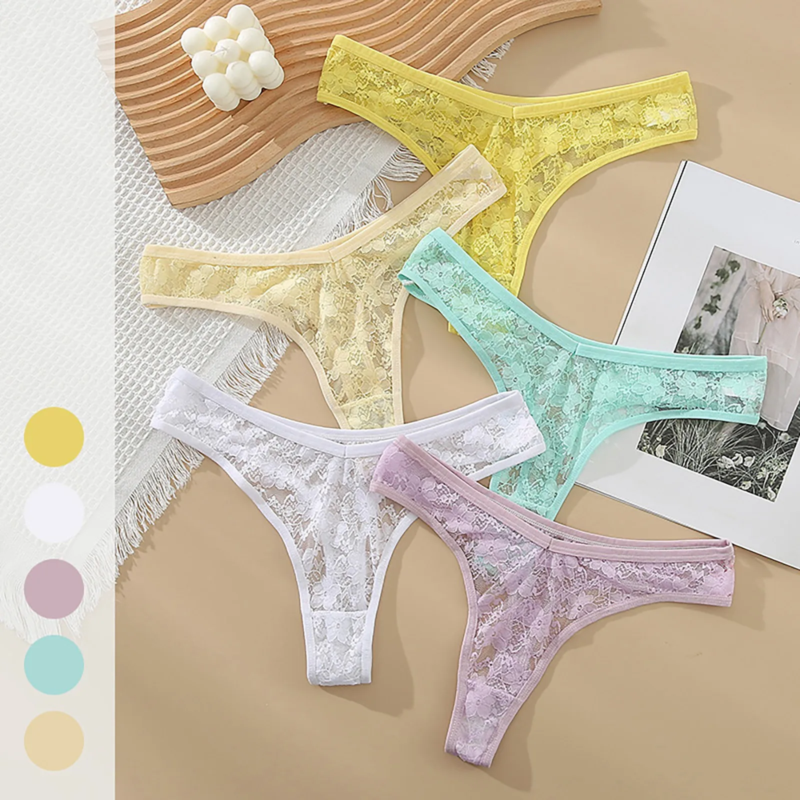 

Women Sexy Lace Thong Sexy Lingerie For Women Low Rise Hipster Seamless Breathable Mesh Perspective Briefs Lingerie Tangas Mujer