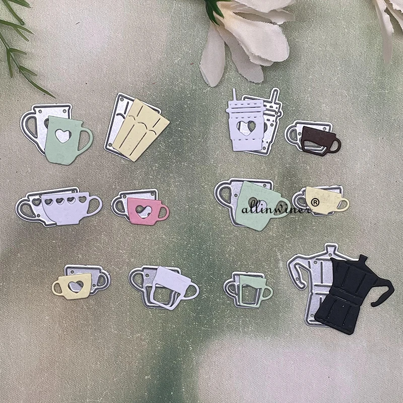 

New Teapot coffee cup DIY Craft Metal Cutting Die Scrapbook Embossed Paper Card Album Craft Template Stencil Die