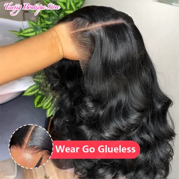 Density Body Wave Lace Front Wigs 13x4 13x6 40 Inch 5x5 Lace Closure Wig Gluless Transparent Human Hair Lace Frontal Wig Sale 1