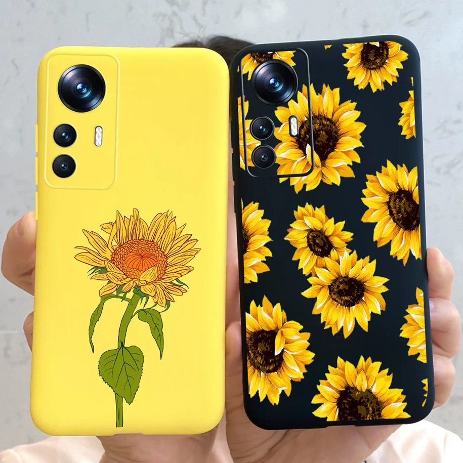 Sunflower Design Silicone Soft Phone Case with Bumper Protection