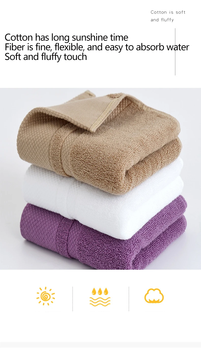 Description Picture 6 of item4pcs/Set Cotton Premium Hand Towel Set Lightweight And Highly Absorbent Quick Drying Thicken Soft Face Hand Towel 35x75CM