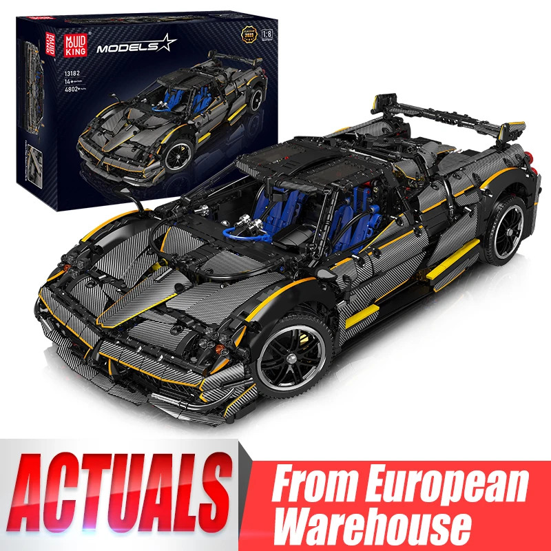 

13182 технический автомобиль Mould King, строительный блок, спортивная гоночная модель автомобиля Huayra в сборе 1:8, игрушки для детей, рождественские подарки
