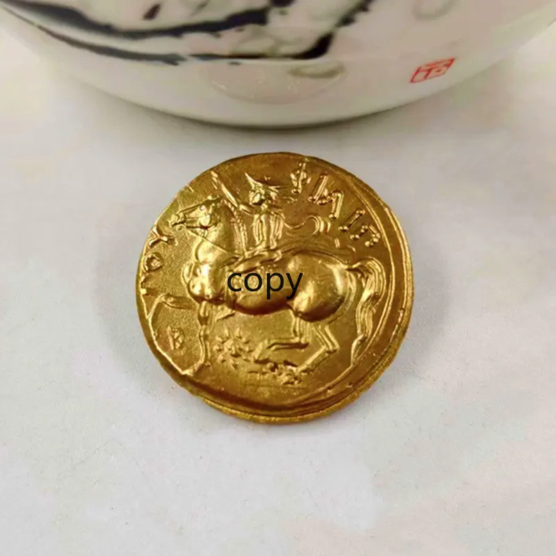 

TYPE 5 Collection Greek Athenian Crete Gold Coin Sichai Ancient Aresusa Old Brass COPY COINS