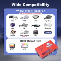 פרסקרלר2x av ל hdmi-ו-doubler/דולר לקונולות משחקי רפואי לקונוסלול משחקי ריטרו PS2 n64 סדר md1 md2 4