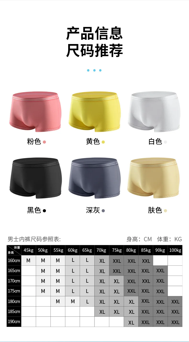 Description Picture 5 of itemHot Selling Ice Silk Men Underwear Seamless Transparent Boxer Shorts Ultra-thin Breathable Comfortable Panties Men's Boxers