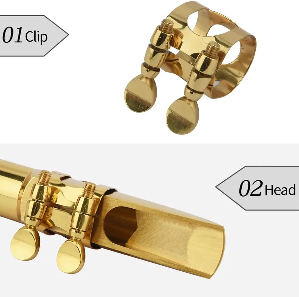 Tenor Soprano Alto Saxophone Metal Mouthpiece Gold Lacquer Mouthpiece Sax Mouth Pieces