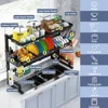 Over The Sink Dish Drying Rack (Expandable Height and Length) Snap-On Design 2 Tier Large Dish Rack Stainless Steel 5