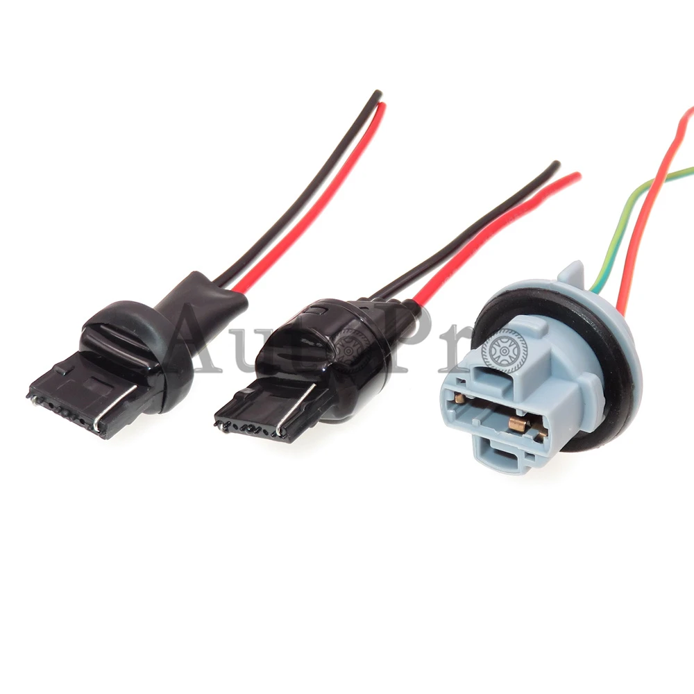 

1 Set 2 Hole Car Cable Socket T20 W21W 7440 Starter Auto Wiring Terminal Plug Automobile Wire Connector