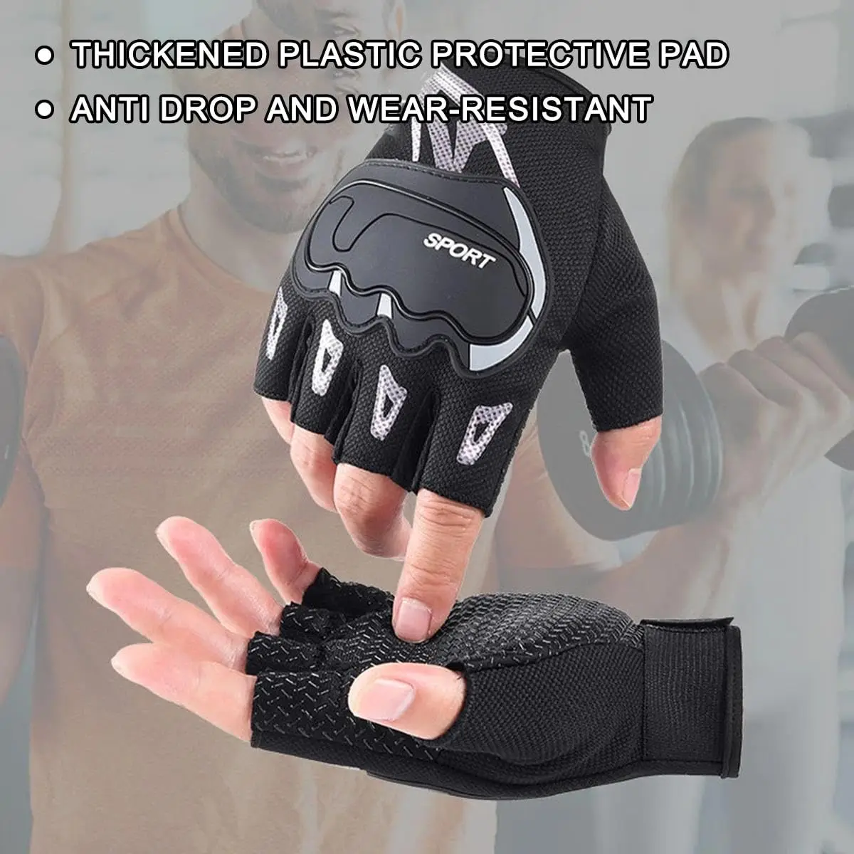 Breathable Non-Slip Half-Finger Unisex Outdoor Gloves for Cycling, Fitness, and Tactical Use