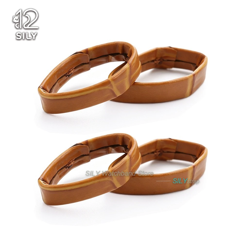 Premium Leather Watchband Keeper Rings - Strap Loop Retainers in Black and Brown (Multiple Sizes Available)