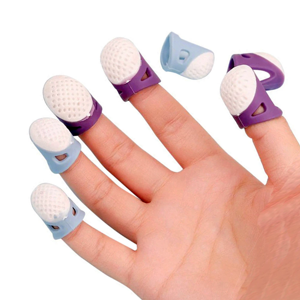 Silicone Thimbles Anti-stick Finger Cover Household Sewing Finger Protector  Multifunctional Fingertips Crafts Sewing Tools