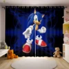 Cute Cartoon Cat Digital Printing Curtain Bedroom Living Room Kitchen Dormitory Decorative Curtain Easy To Wash And Care 2 PCS 1