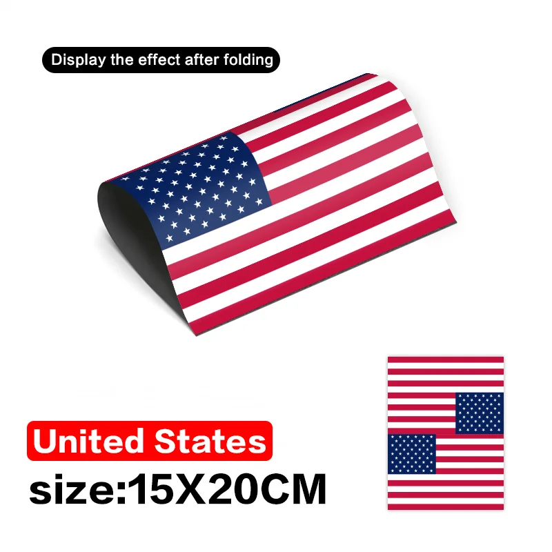 1PCS Flag Car Washing Label Logo Sticker United States Creative Waterproof Sunscreen Window Rear Door Decoration Toy Sticker
