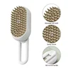 New Cat Dog Pet Spray Massage Brush One Button Steam Spray Folding Rotatable Floating Hair Bath Hair Removal Brush Comb 5