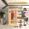 1 Person Low EMF Infrared Sauna, Hemlock Wooden Far Infrared Sauna for Home, 1460W with Bluetooth Speakers, LED Reading Lamp 6