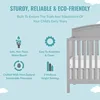 5 in 1 Convertible Crib in Pebble Grey, JPMA & Greenguard Gold Certified, Built of Sustainable Pinewood 3