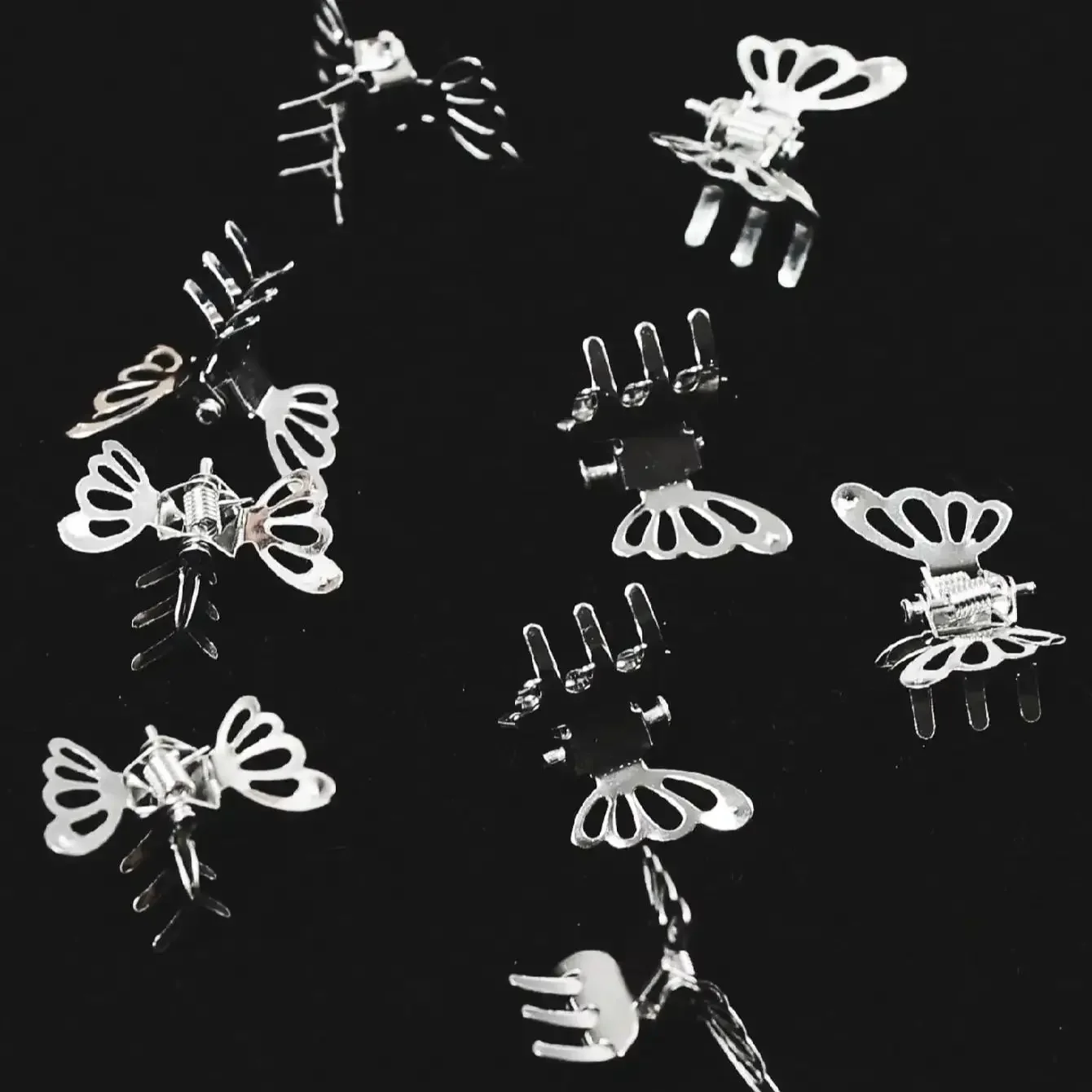 10 stücke Mini Aushöhlen Schmetterling Design Süße Haar Clip Retro Pony Feste Clip Dekoration Haar Greifen Für Frauen Und Mädchen – Detail 7