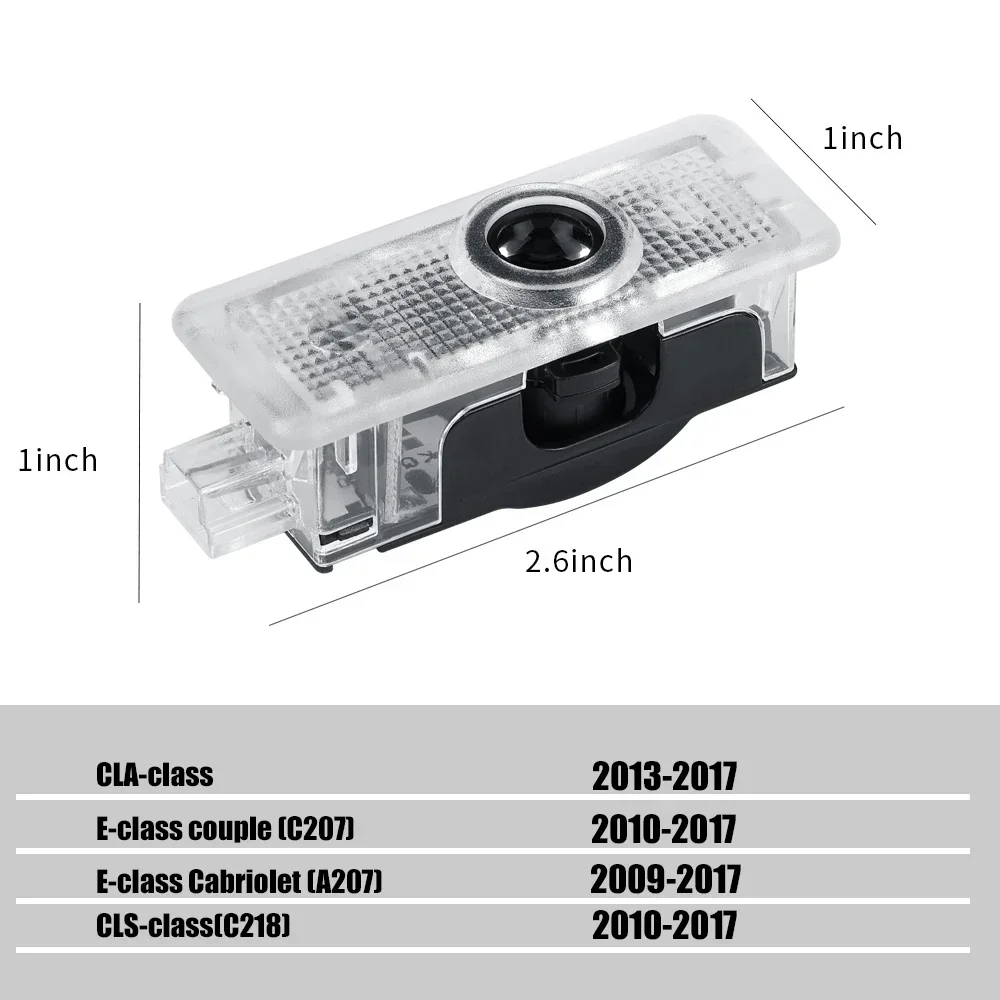 Car Door Light Projector for Mercedes-Benz E couple CLA W218 W219 A207 C207 CLS