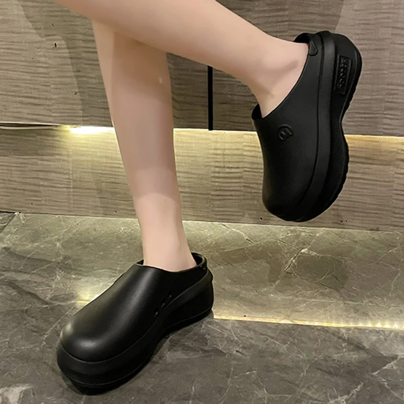 Summer Women Sandals Platform Garden Shoes Personalized Design Sandal Vacation Beach Slippers Non-slip EVA Indoor Home Shoes 6