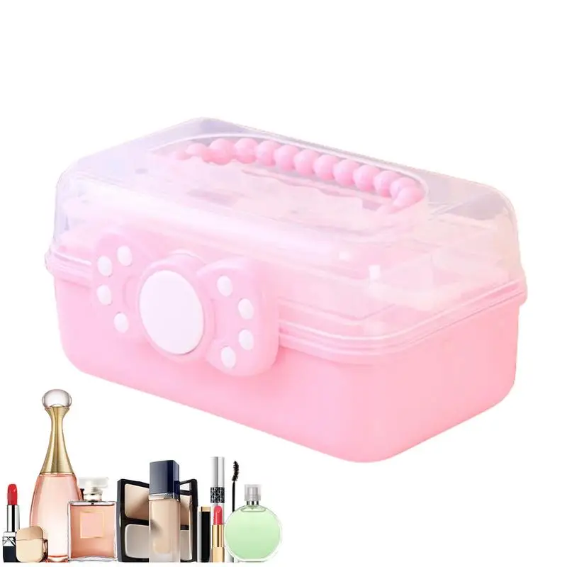 

Folding Tool Box Plastic Storage Case Three-Layer Multipurpose Storage Box Folding Storage Box with Compact and Portable Design