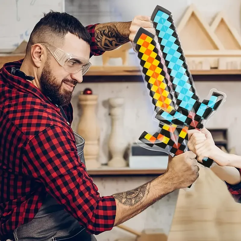 6 Large Inflatable Swords, Suitable for Halloween, Carnival, Role-Playing, Birthday Party Scenes/Christmas Inflatable Party Supplies, Inflatable Outdoor Holiday Decorations