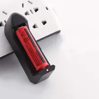 EU/US Plug Universal Charger For 3.7V 18650 18350 26650 16340 14500 Li-ion Rechargeable Battery Single Slot Automatic Charger 6