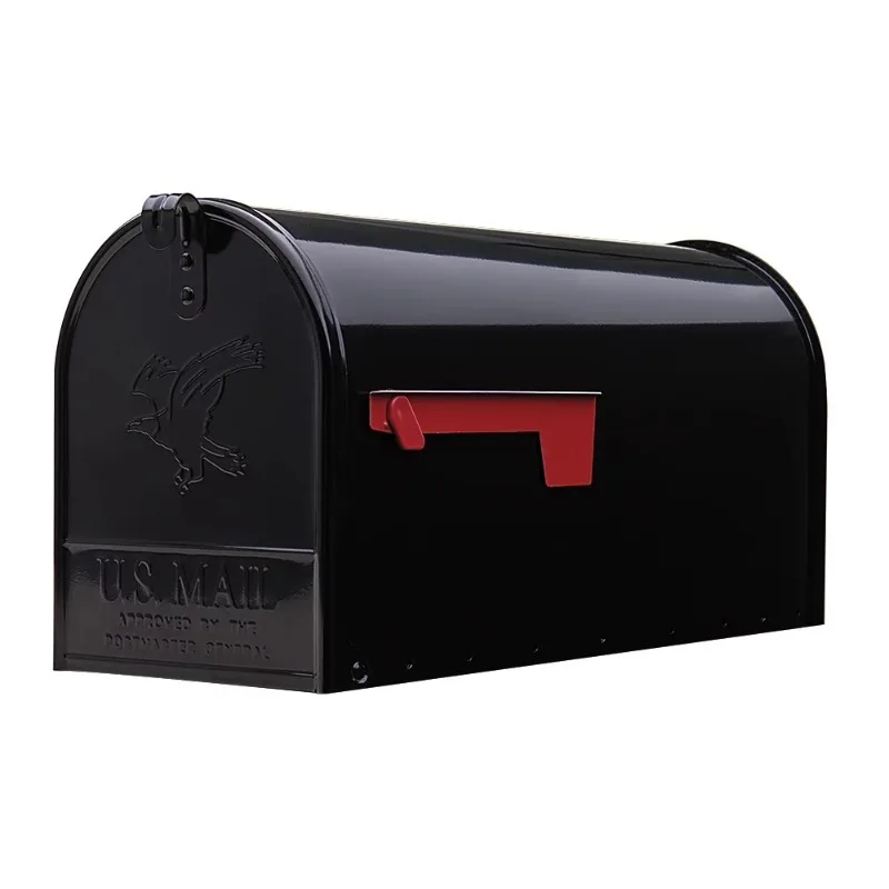 

Architectural Mailboxes Elite Large, Steel, Post Mount Mailbox, Black, E1600BAM modern mailbox