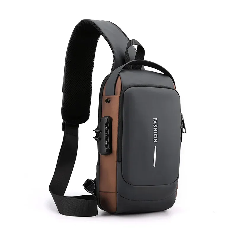 thumbnail image 1 of Bolso bandolera para hombre, marca de moda de 2024, bolso de pecho, mochila de locomotora de herramientas, bolso de hombro impermeable deportivo de moda, 1 of 5