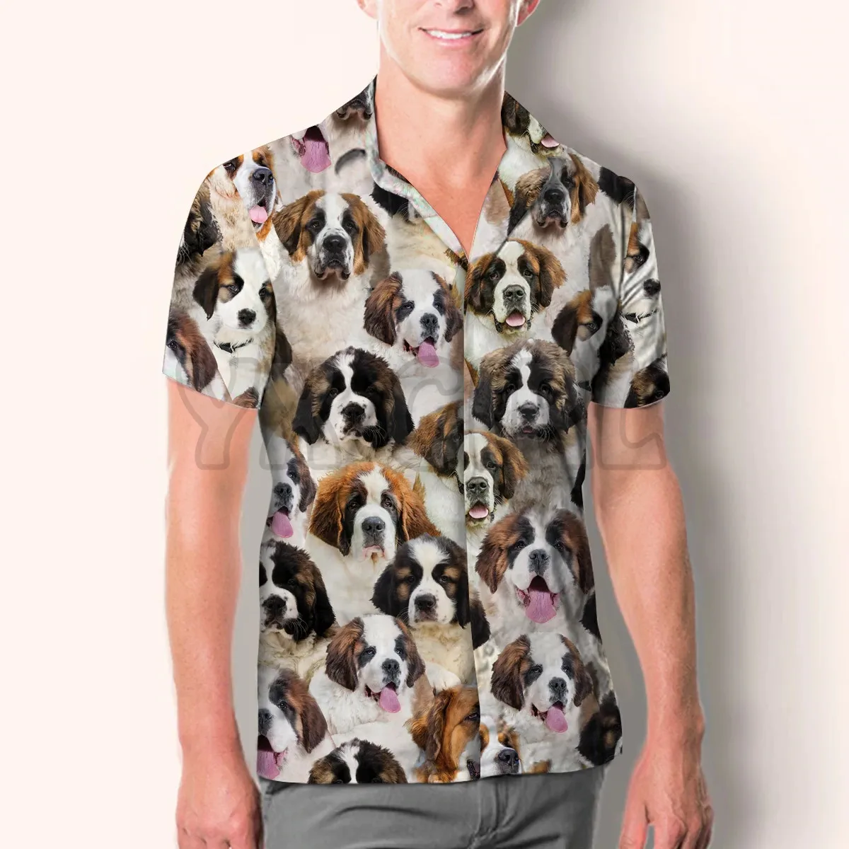 

You Will Have A Bunch Of St. Bernards Hawaiian3D All Over Printed Hawaiian Shirt Men's For Women's Harajuku Casual Shirt Unisex