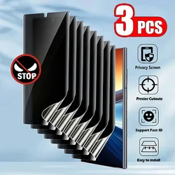 Anti - Spy Privacy Hydrogel Screen Protector Film (3 - Pack) - Privacy Hydrogel (Moto G35 5G)
