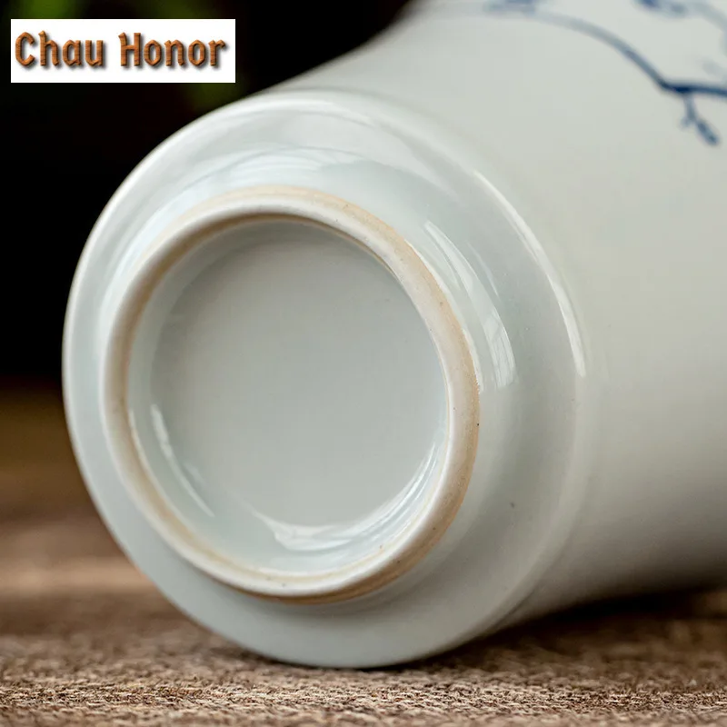 2pc/Set 100ml Hand Painted Flower Art Tea Cup Blue And White Ceramic Tea Maker Personal Master Smell Cup KungFu Teaware Ceremony