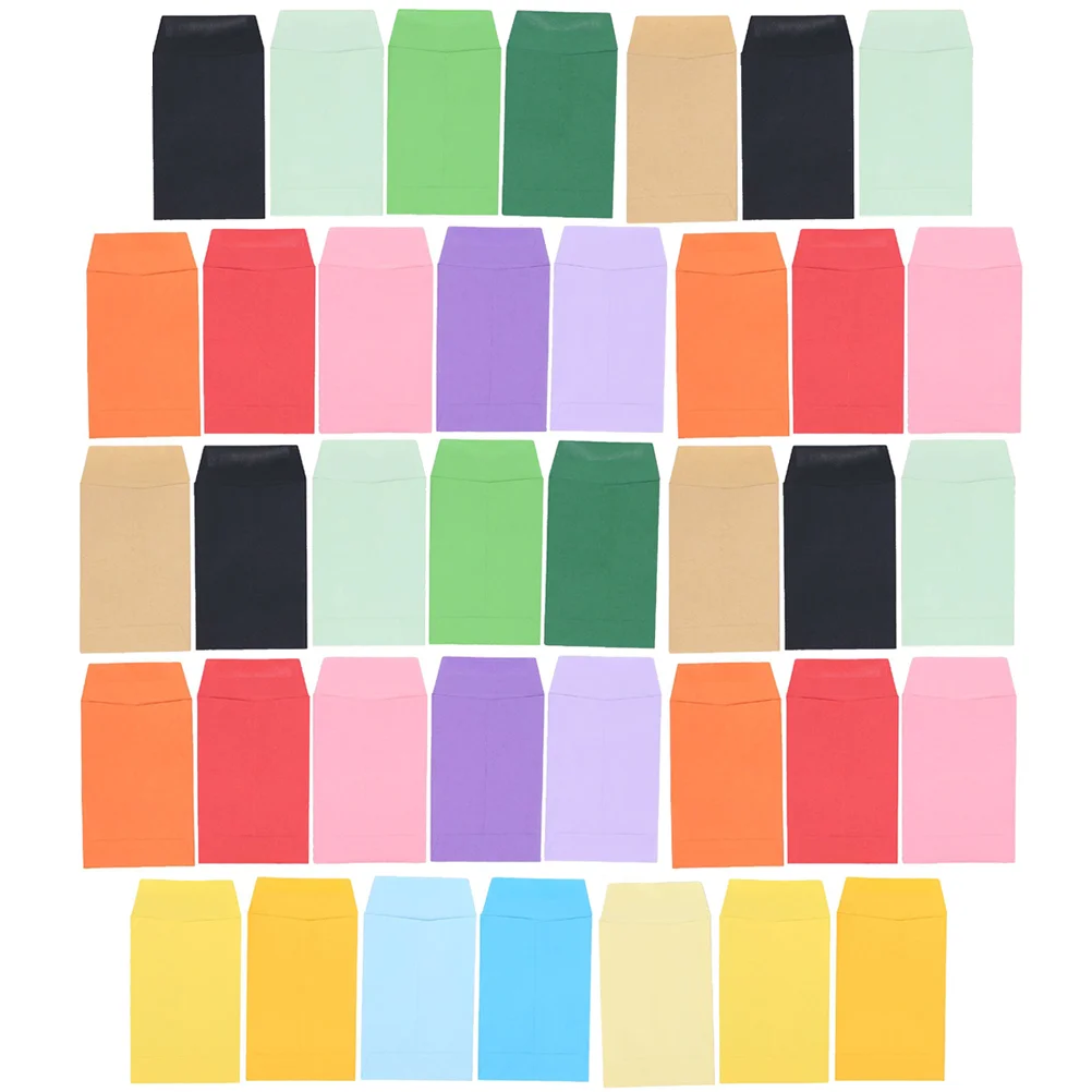 50 Pcs Colored Small Envelopes Colorful Money for Cash Saving Simple Stuffing Paper Empty Gift Budgeting Photo Letter