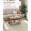 Coffee Table, Rustic Coffee Tables for Living Room, Outdoors, Home Office, Bedroom, Wood Living Room Tables wi 2