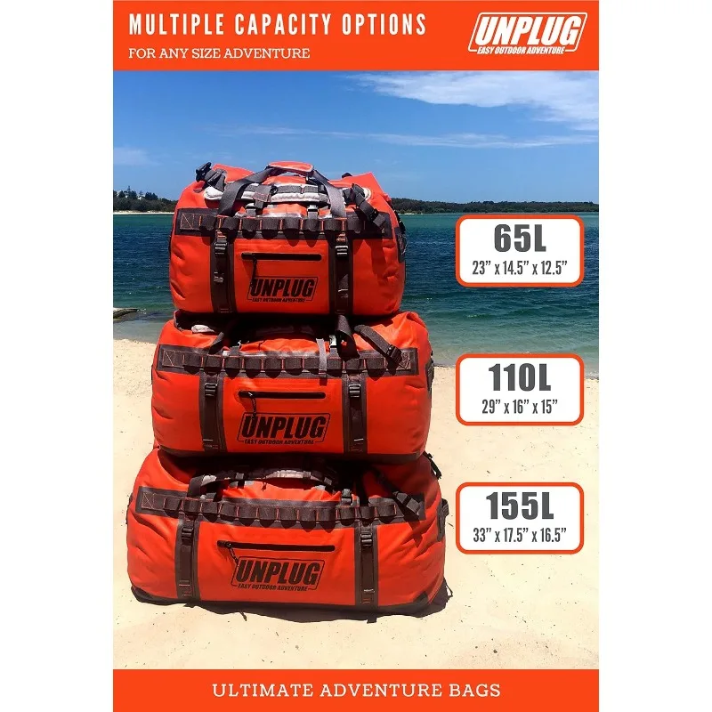 UNPLUG Ultimate Adventure Bag -1680D Heavy Duty Waterproof Travel Duffel Bag 5