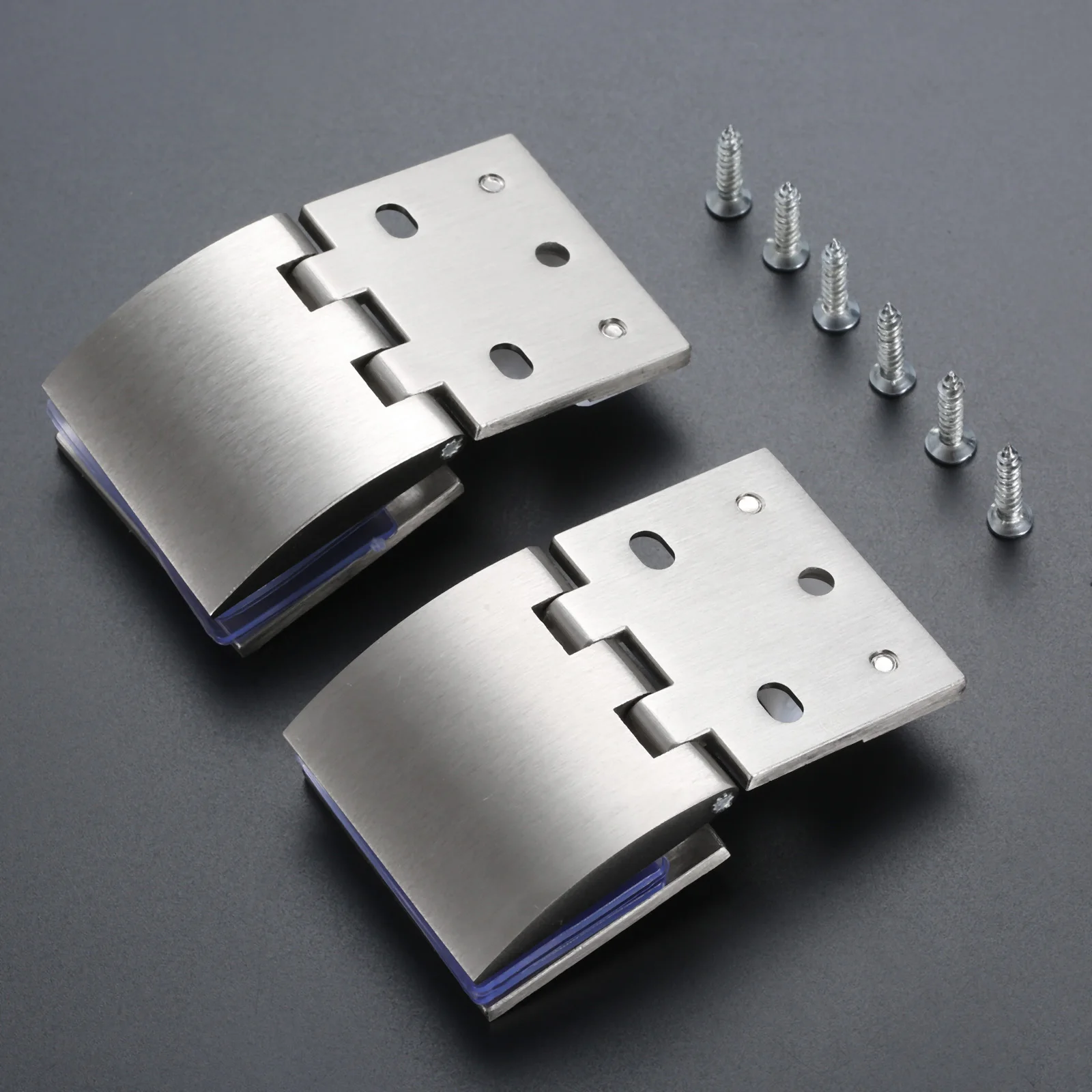 Dobradiças de Porta de Vidro da Liga de Zinco dos Peças Cabem a Espessura de Vidro 58 mm 810 mm para os Encaixes da Mobília da Vitrine do Armário de Exibição 2