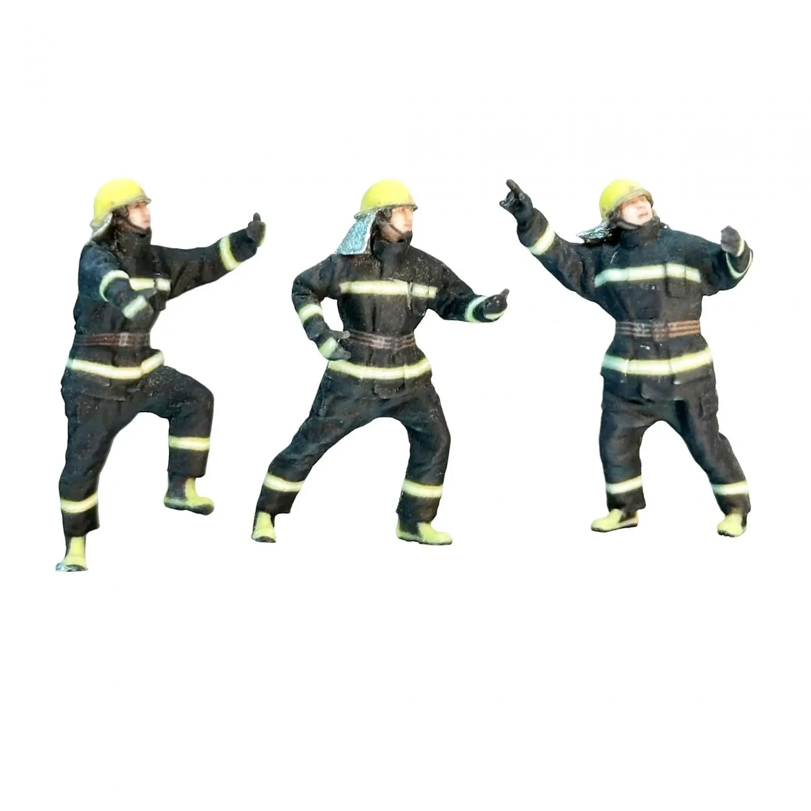 

1/64 Diorama Figure Resin Firemen Playset Miniature Model for Scene Layout Fariy Garden Micro Landscape DIY Projects Photo Props