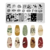 Easter Halloween Nail Stamping Plates Pumpkin /Skull /Flowers /Star Stainless Steel Printing Stencil Reusable Nail Steel Plate 4