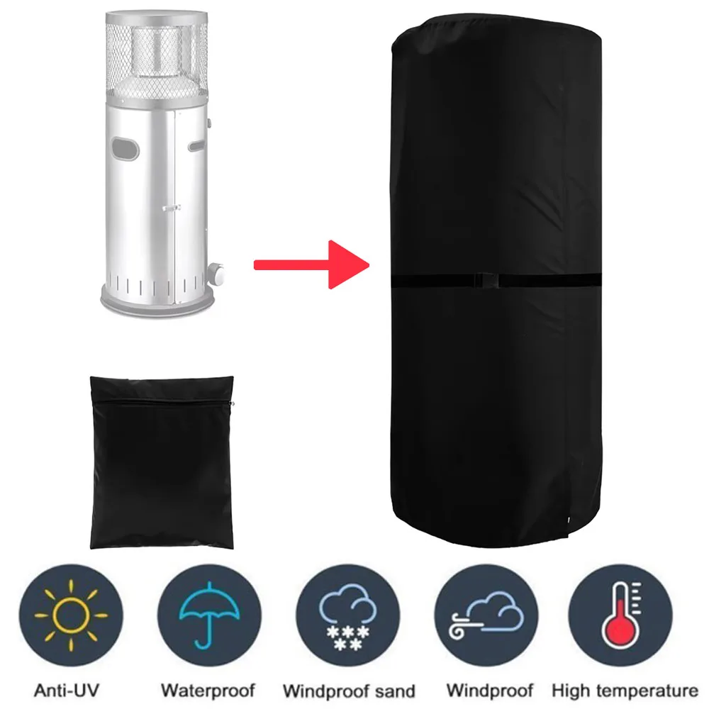 420D Oxford Cloth Waterproof Air Heater Cover Windproof Dust-Proof UV-resistant Garden Outdoors Patio Furniture Cover