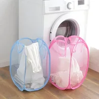 Mesh Laundry Basket Foldable Small Dirty Storage Basket Livingroom Bedroom Change Clothes Basket Portable Business Travel 1
