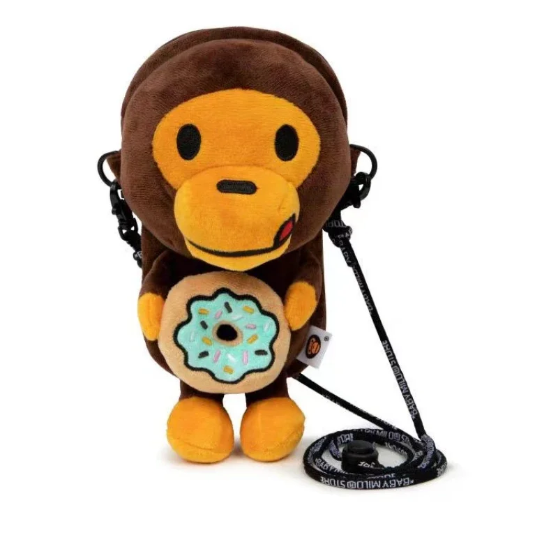 

Japanese Tide Brand Monkey Doll Donut Mobile Phone Bag Children Adult Diagonal Cross Coin Purse