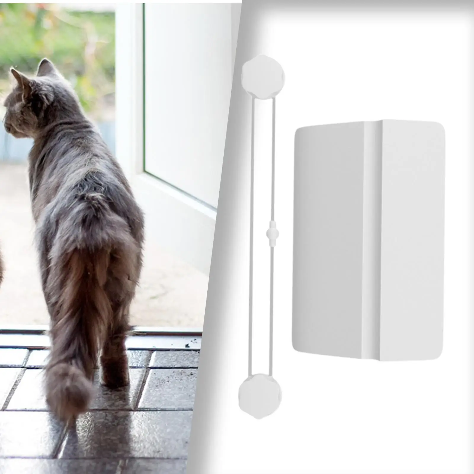 Automatic Pet Door Opener, Cat Entry Doorway Door Closer Handle Cat Open Door Tool Pet Door Strap for Bathroom Backyard Yard
